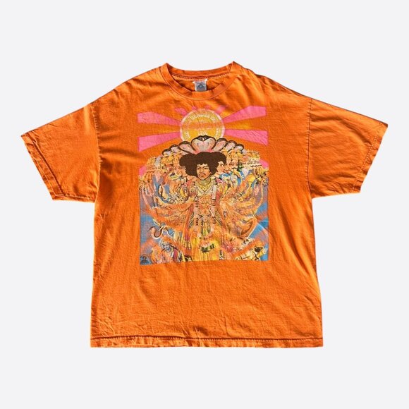 Vintage Orange Jimi Hendrix Axis Graphic T-Shirt - Picture 1 of 3